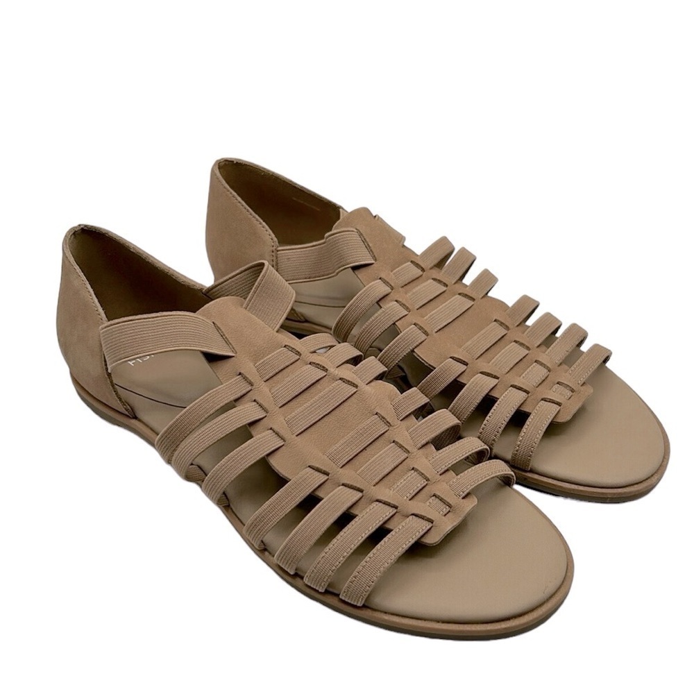 Eileen‎ Fisher Tan Woman's Rato Gladiator Nubuck Leather Sandals Size 8 New!
